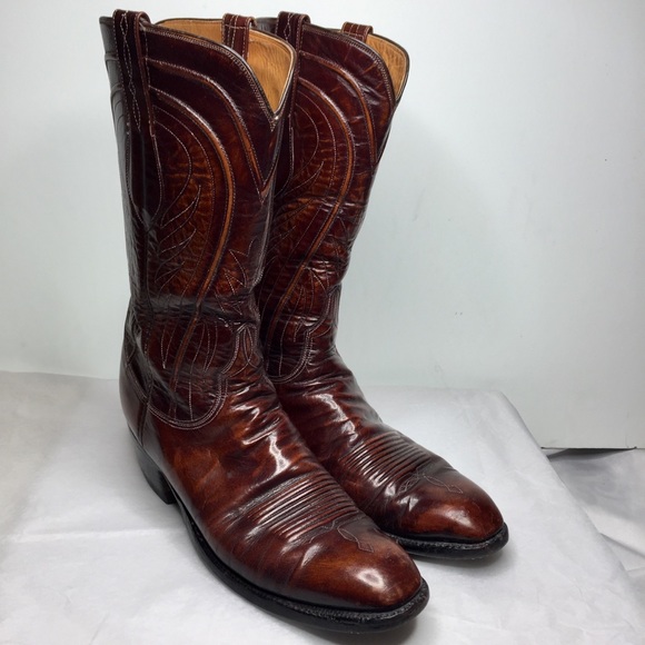 Lucchese Seville Goatskin Cowboy Boots 